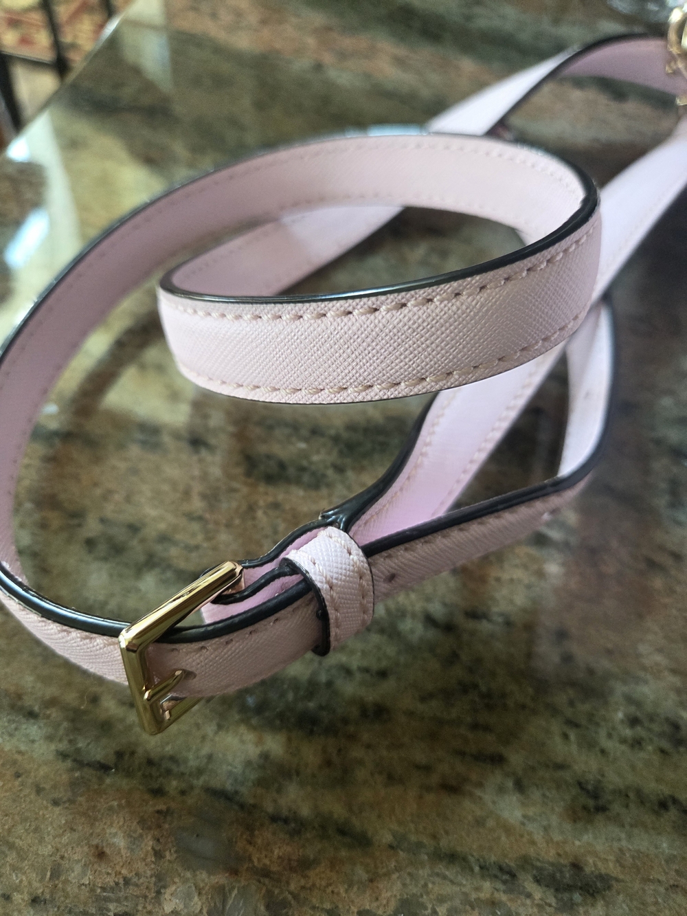 kate spade Light Pink Saffiano Leather Bucket Bag with Pearl Accent Card Holder - Picture 7 of 13